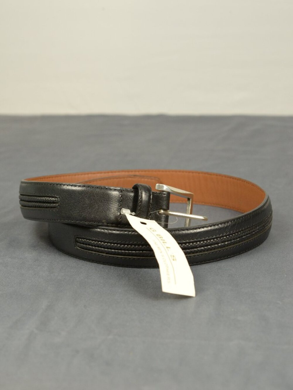 Men's Brighton Filmor Black Leather Belt Size 34 NWT